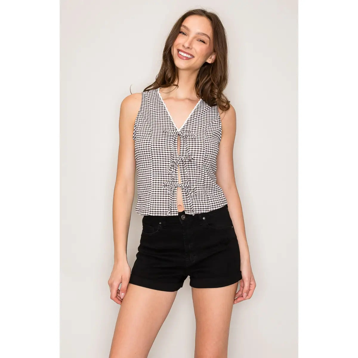 Vest Top with Bow Ties