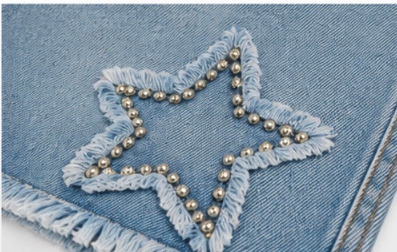 Star Denim Skirt