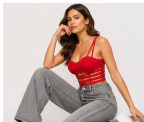 Celeste Rhinestone Wide Leg Jeans
