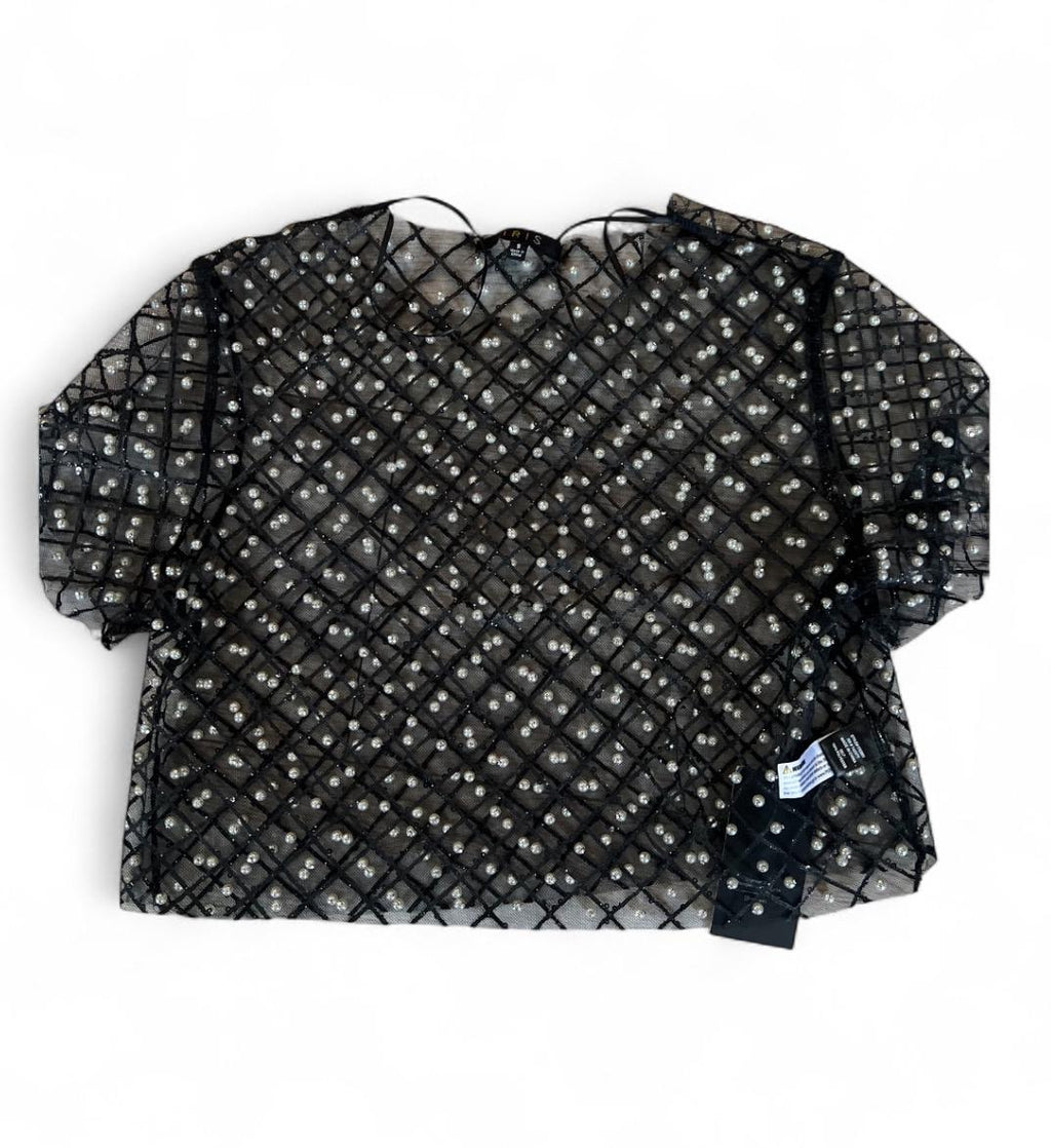 Black mesh  top