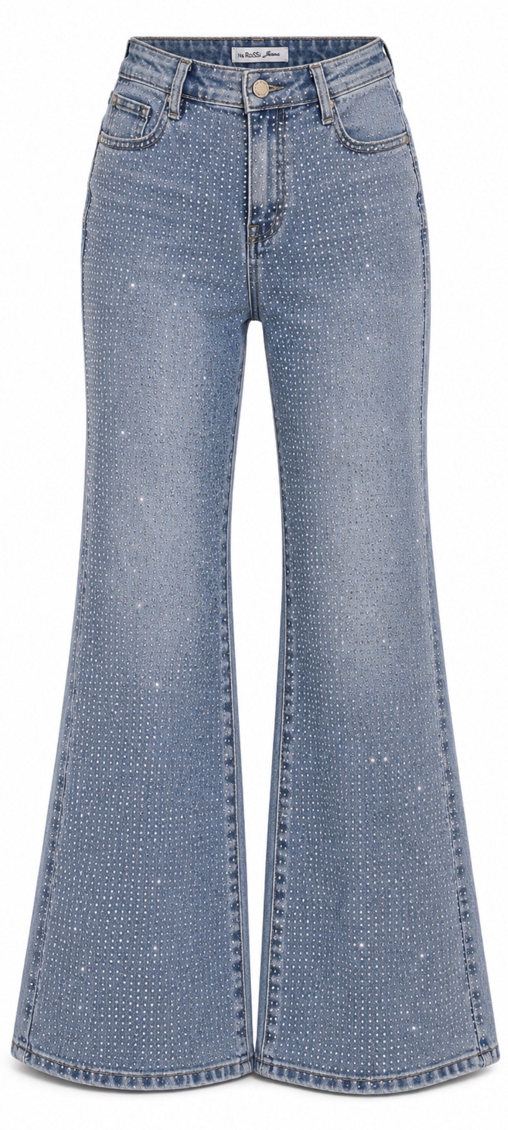 Light Blue full Stone Embellished Jeans