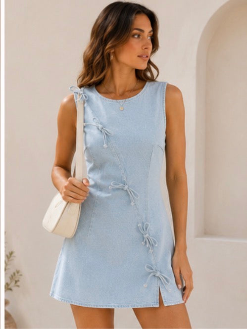 Star Denim Mini Dress