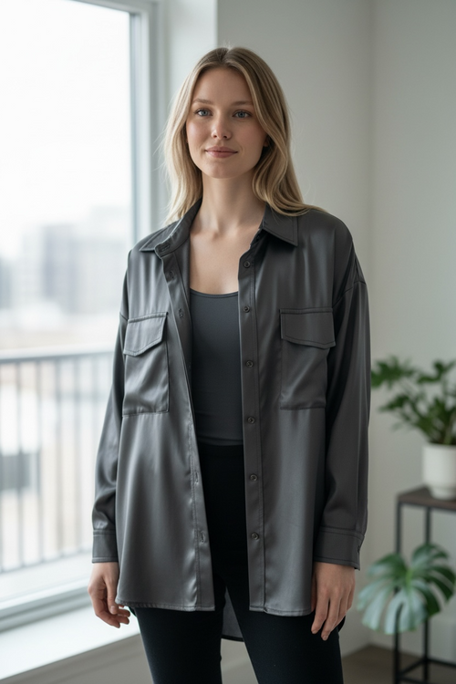 Black leather jacket