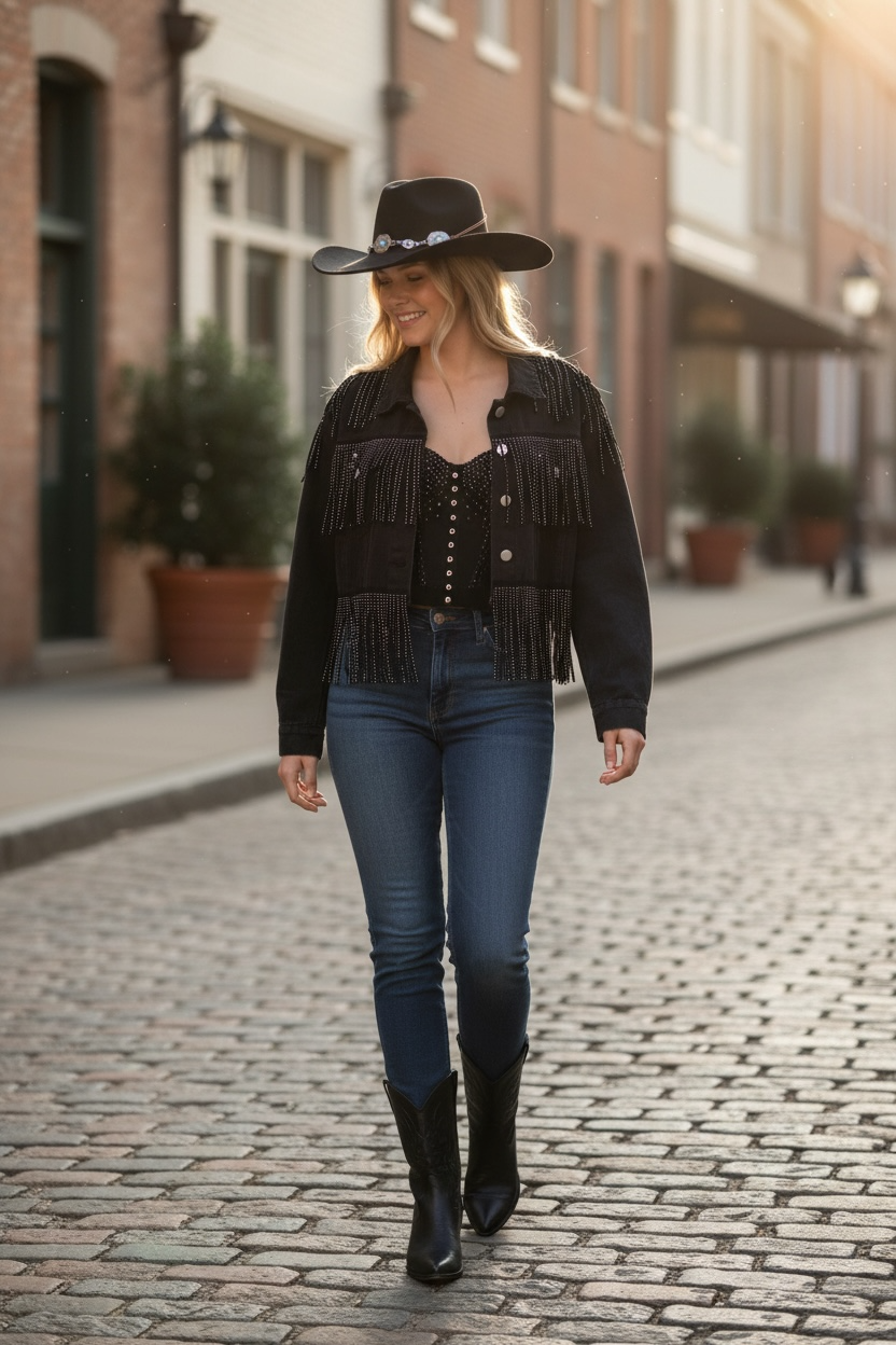 Cowgirl Black denim jacket