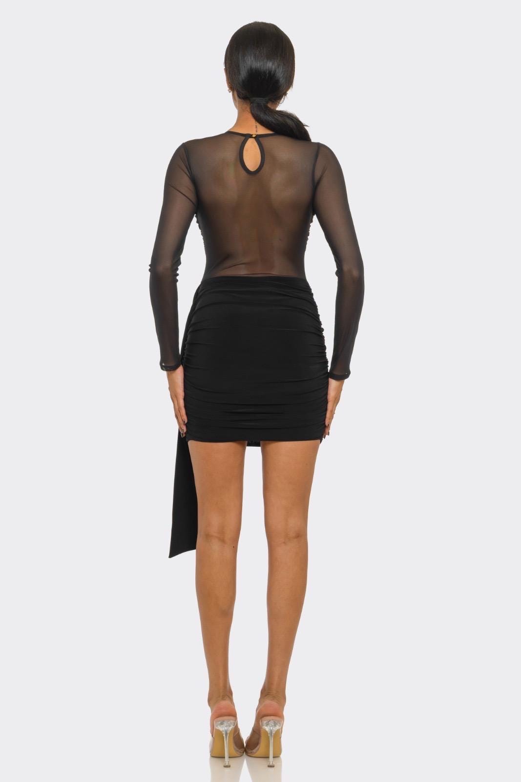 Insatiable Long Sleeve Mesh Minidress