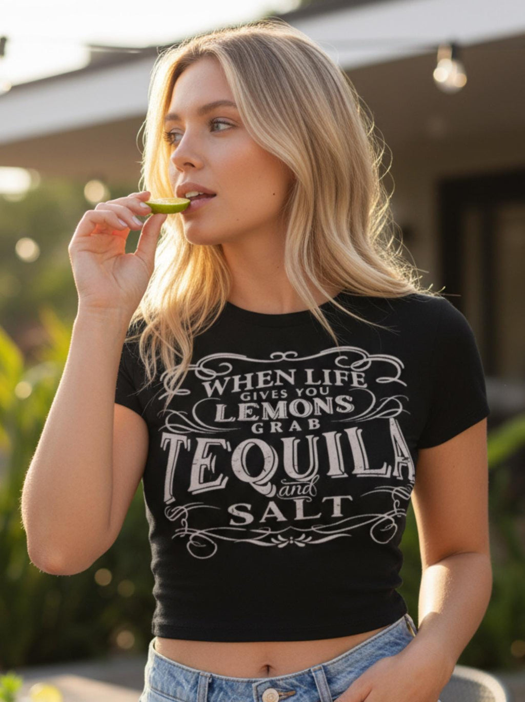 Sexy  Graphic Crop Top