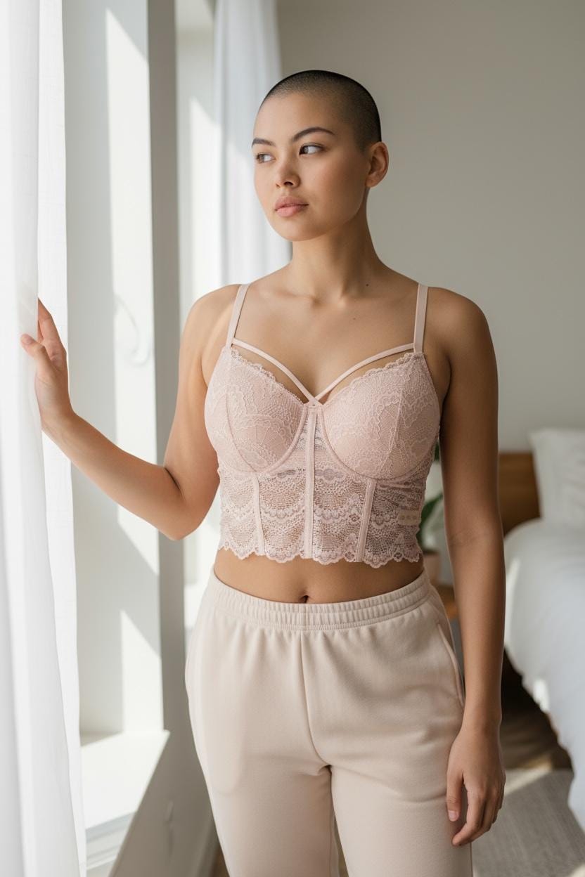 lace bralette with adjustable straps