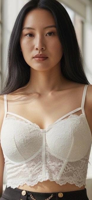 lace bralette with adjustable straps